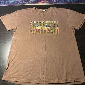 Brown Hawaii Graphic T-Shirt size XL